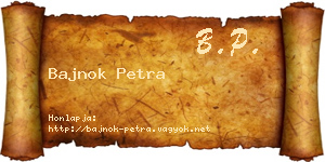Bajnok Petra névjegykártya